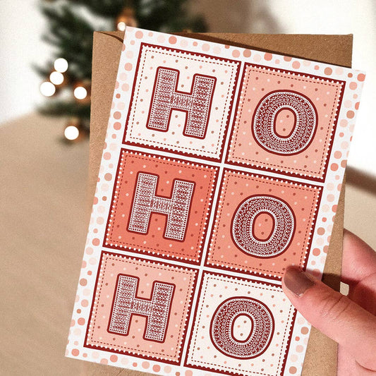 Red 'Ho Ho Ho' Christmas Card