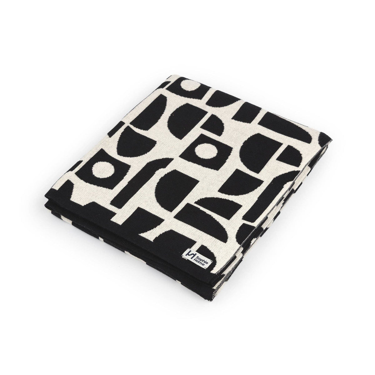 Cotton Knit Throw Blanket: Bruten Mini Mono