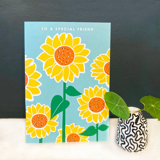 Sunflower Special Friend Greeting Card