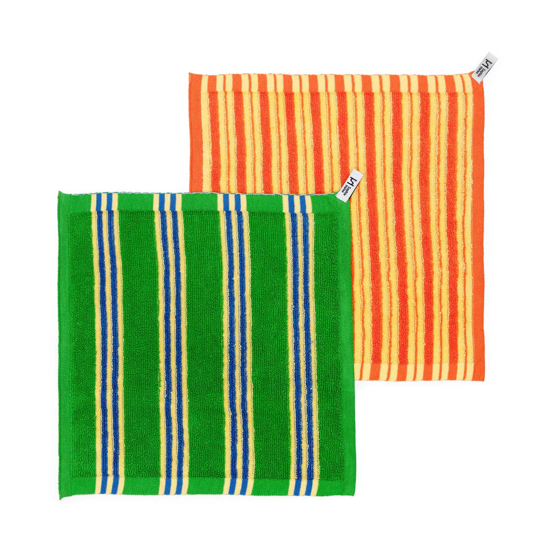 Striped Terry Towelling Face Cloth 2 pack