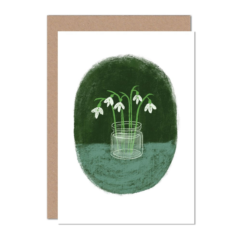 Snowdrops In A Jar Card