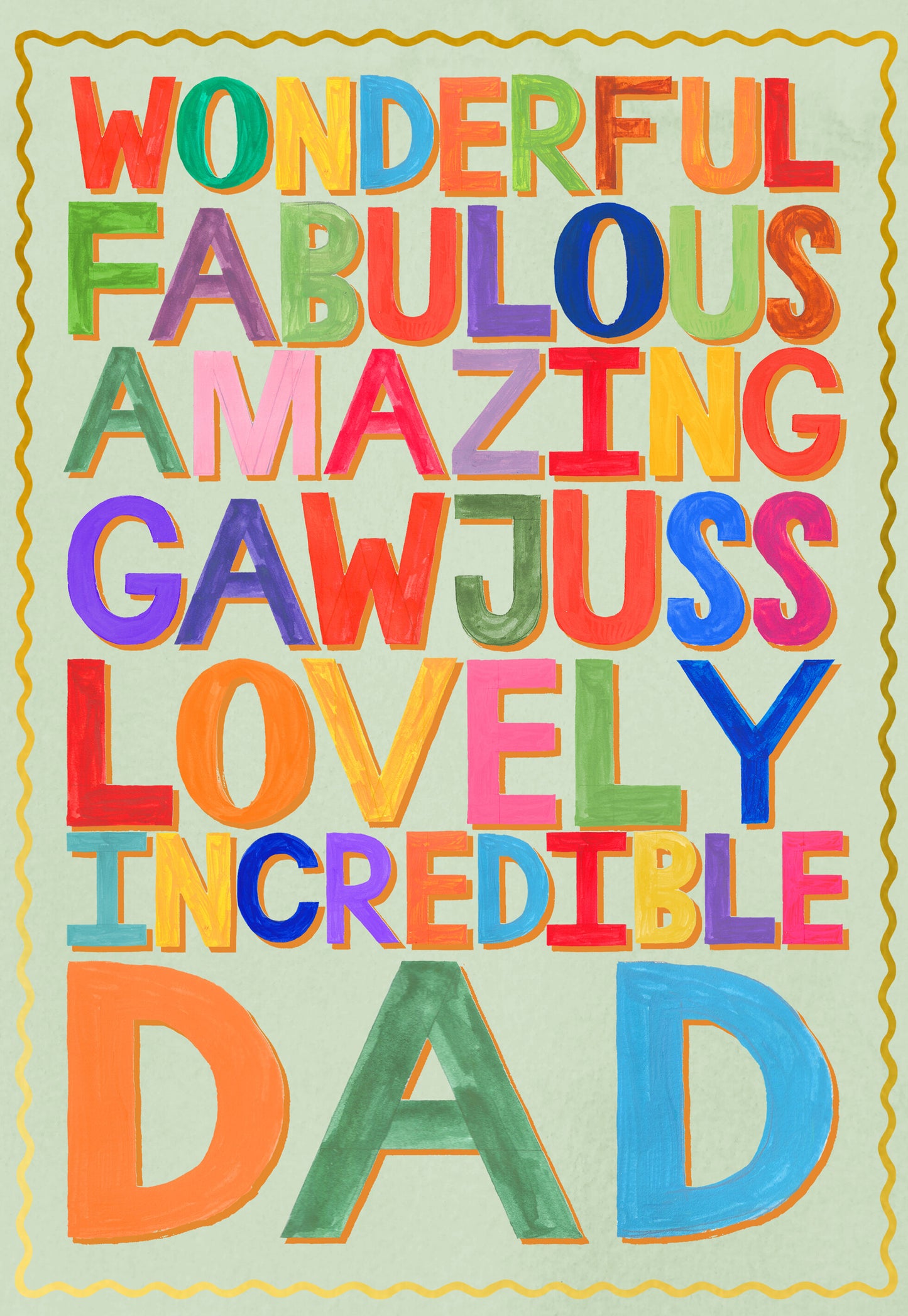 Wonderful Fabulous Dad Greetings Card