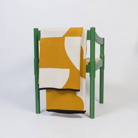 Cotton Knit Throw Blanket: Deko Citrus