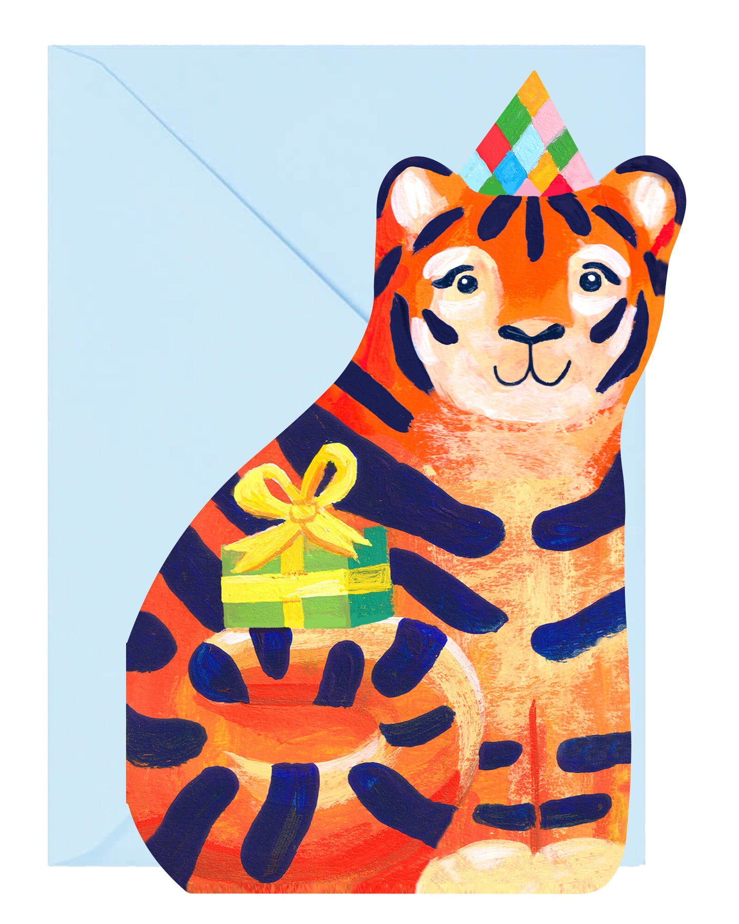 Die Cut Birthday Tiger Greetings Card