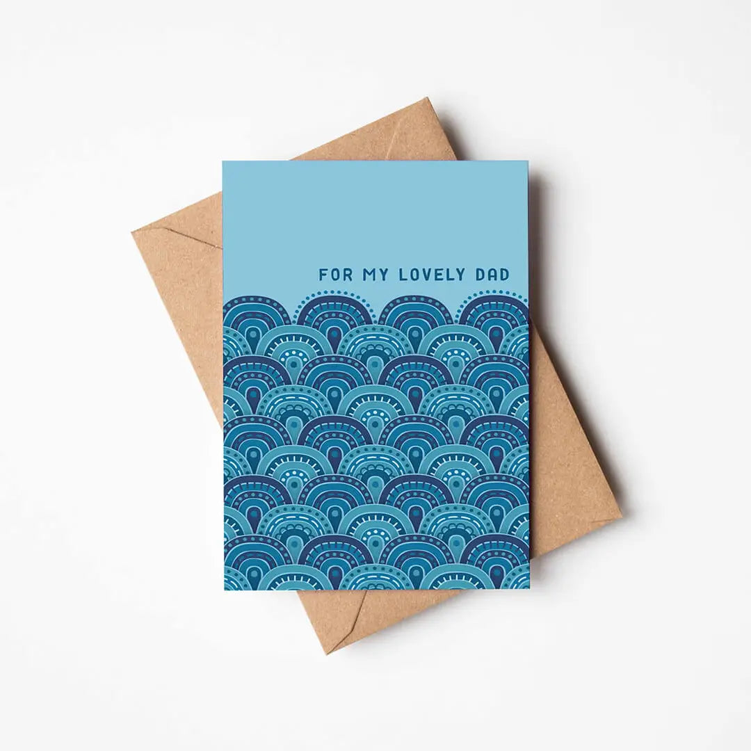 Blue Sea Waves Dad Card
