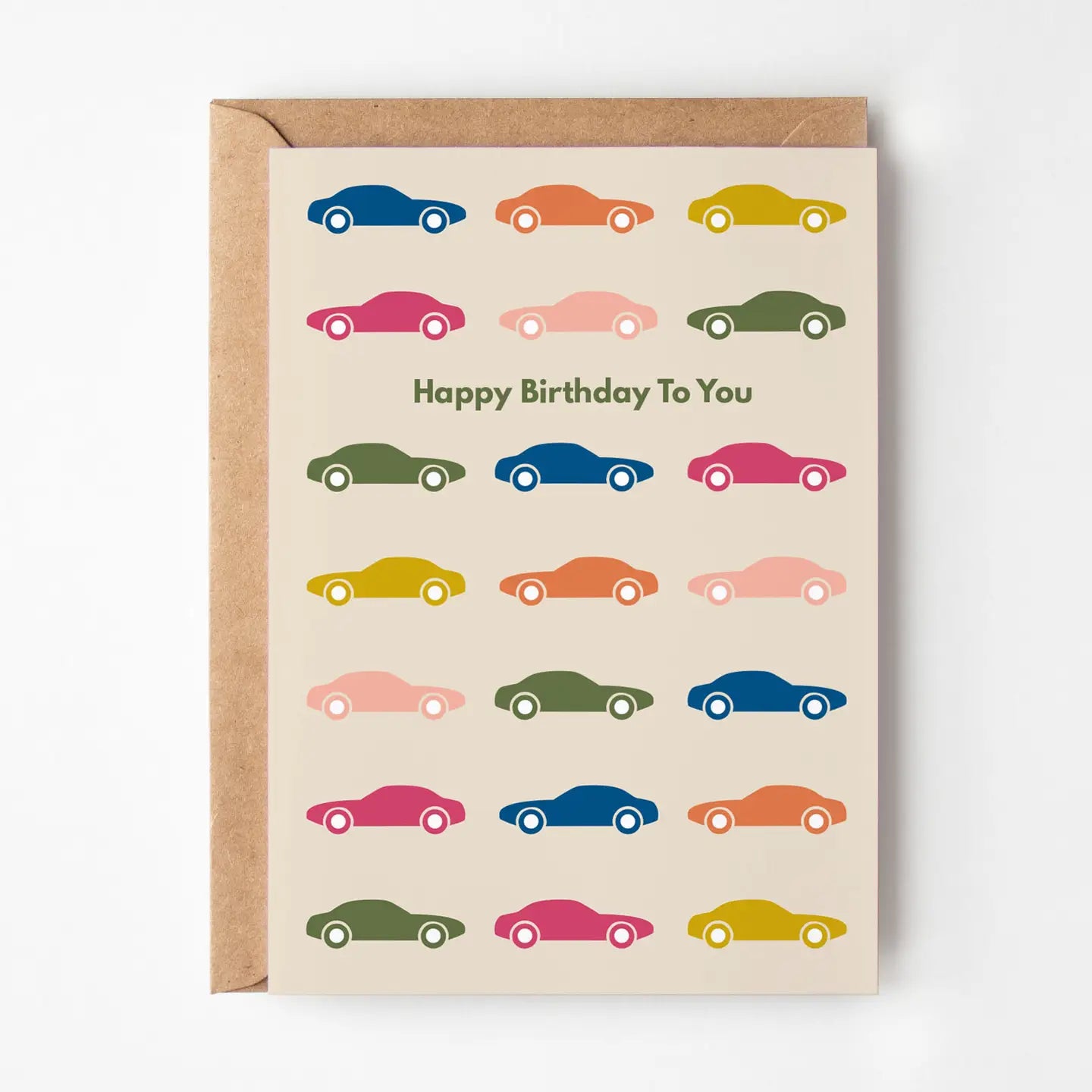 Happy Birthday Cars Greetings Card