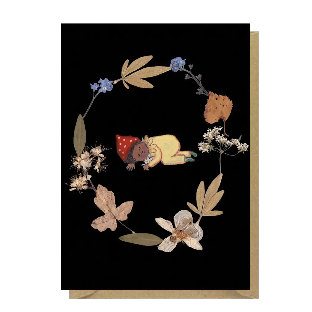 New Baby with Flowers Card