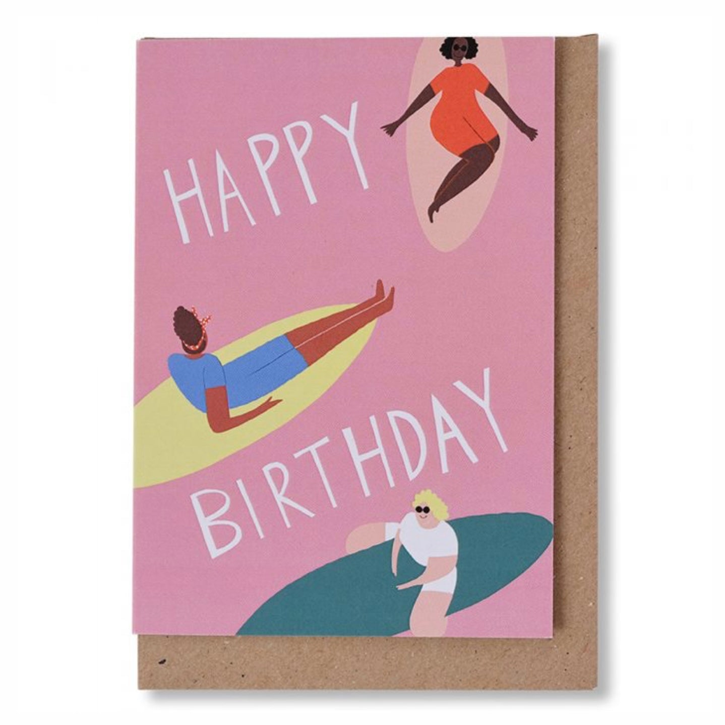 Birthday Surfing Greetings Card