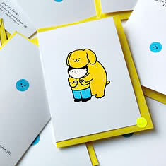 Riso Printed Greetings Card
