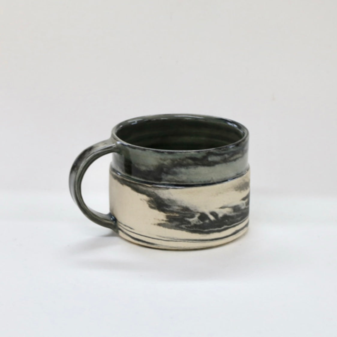 Marbled Short Stepped Mug