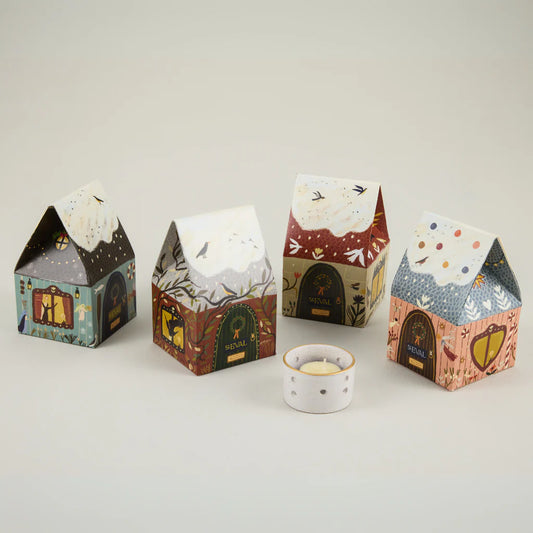Christmas Cottage Tealight Set
