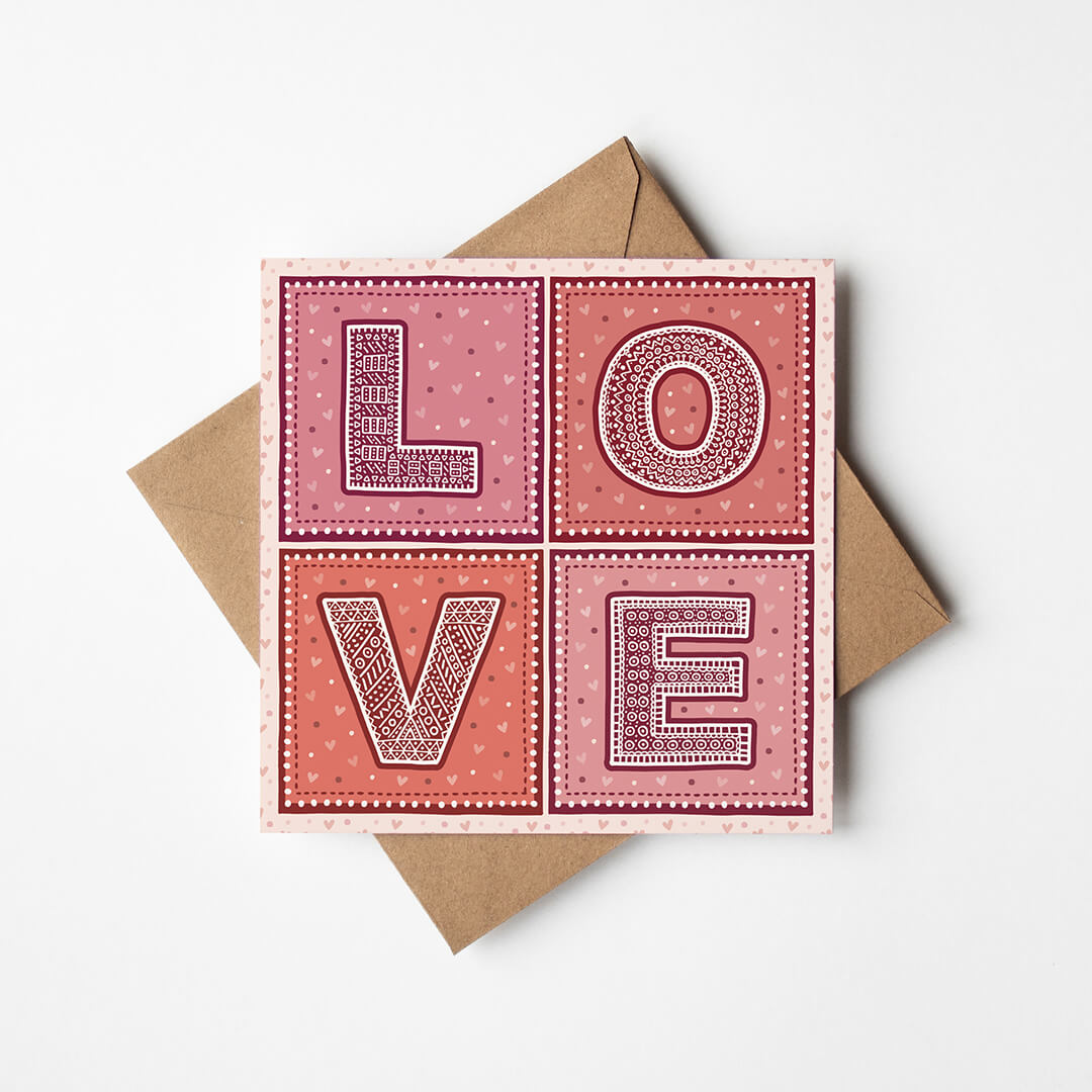 Typographic Love Card