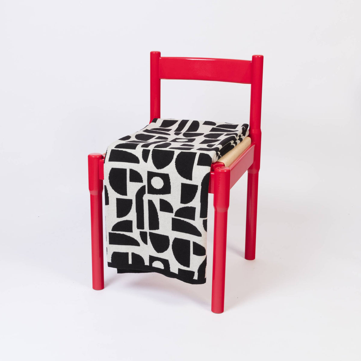 Cotton Knit Throw Blanket: Bruten Mini Mono