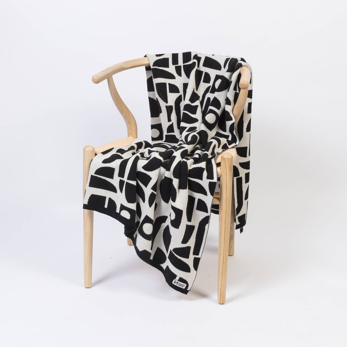 Cotton Knit Throw Blanket: Bruten Mini Mono