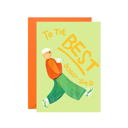 The Best Dad Doggy Dad Greetings Card