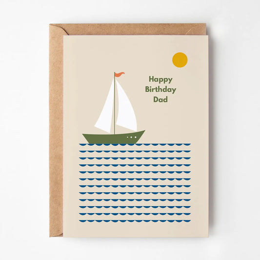 Dad Birthday Boat Card