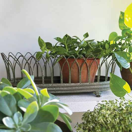 Vintage Wire Oval Planter
