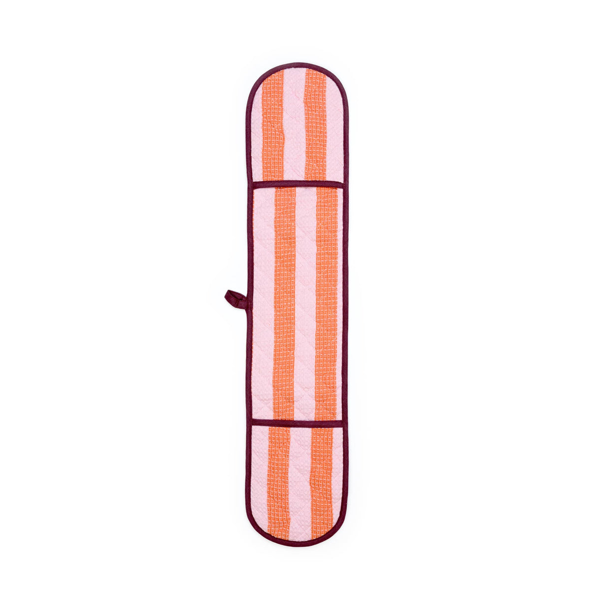 Oven Glove: Striped Pink & Orange