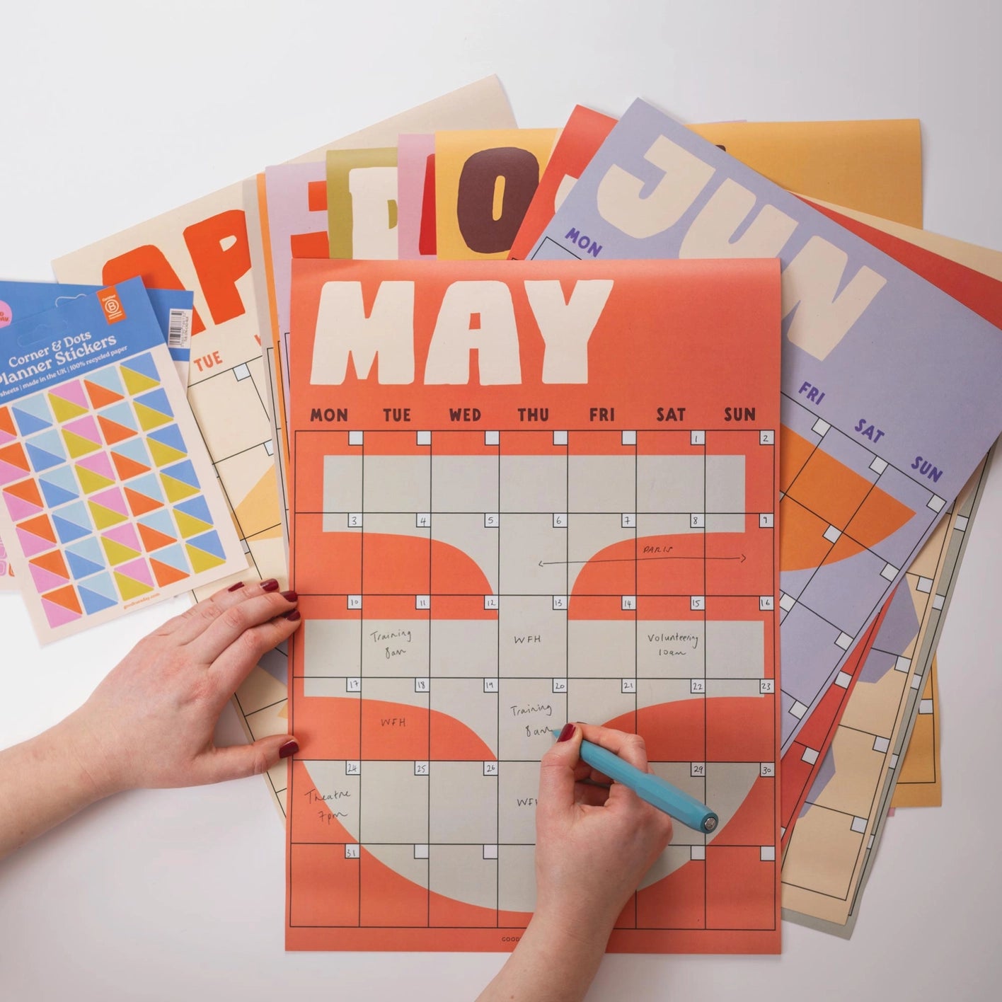 Monthly Undated A3 Wall Planner