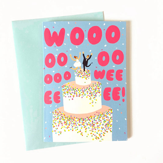 Woooee Wedding Greeting Card