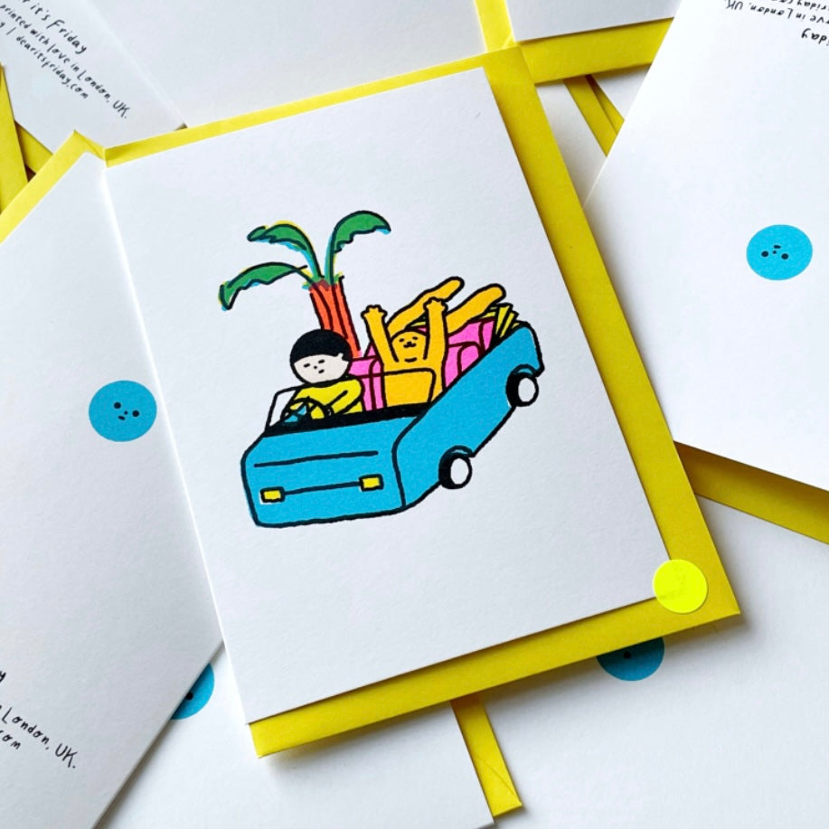 Riso Printed Greetings Card