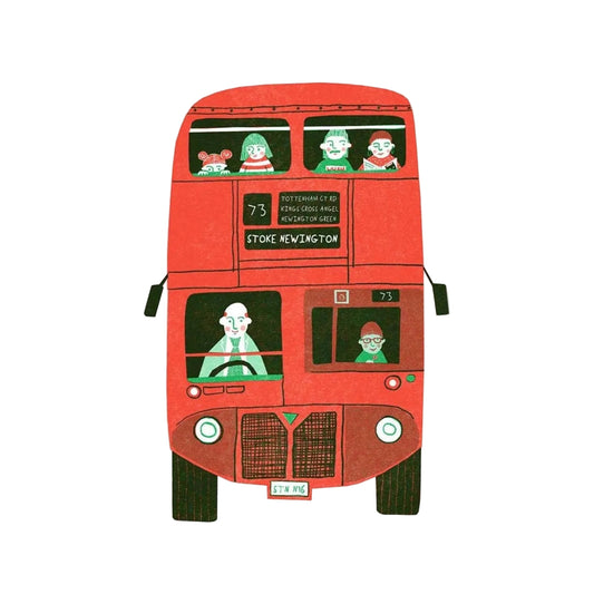 Big Red Bus Mini Card 4 Pack