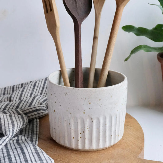 Carved Utensil Holder