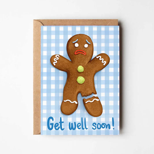 Get Well Gingerbread Man Card