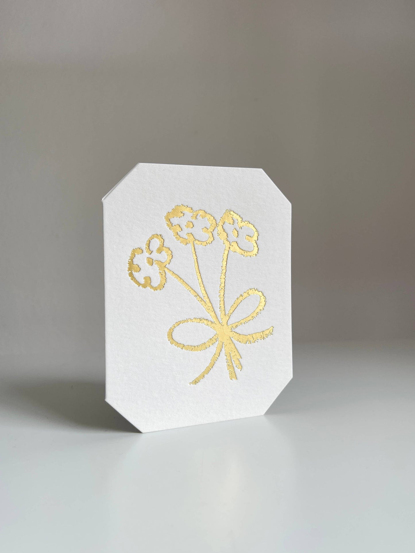 Flower Bouquet Gold Foil Card