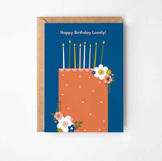 Happy Birthday Lovely Cake Card