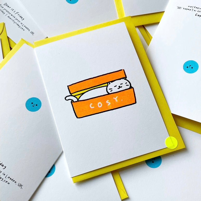 Riso Printed Greetings Card