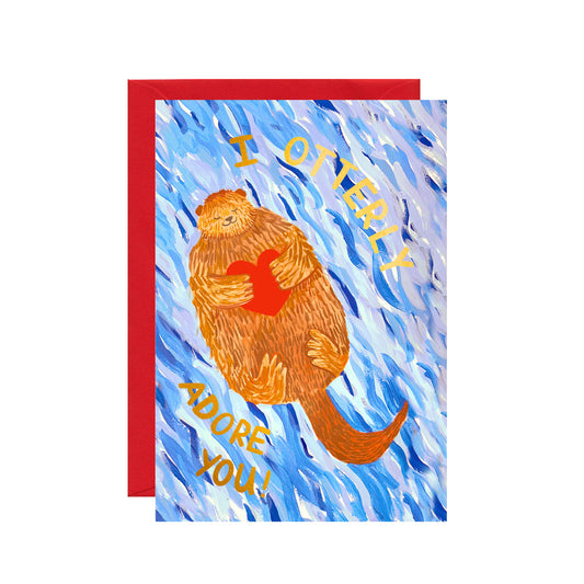 Otterly Love You Greetings Card