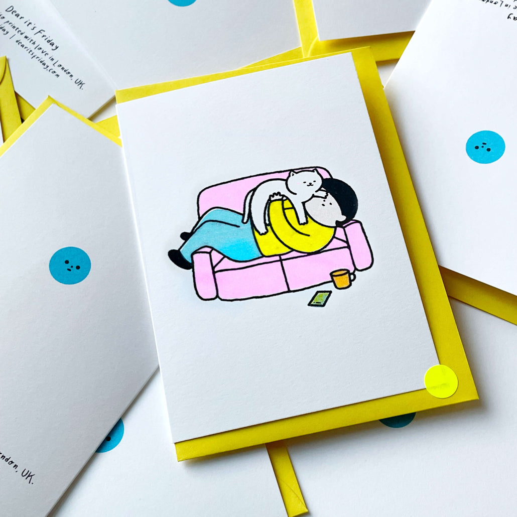 Riso Printed Greetings Card