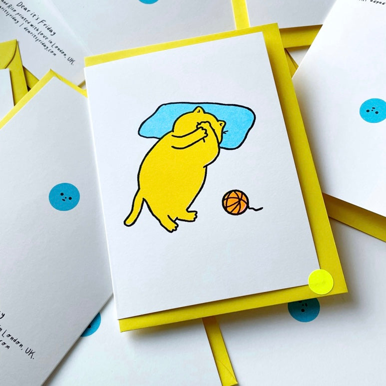 Riso Printed Greetings Card