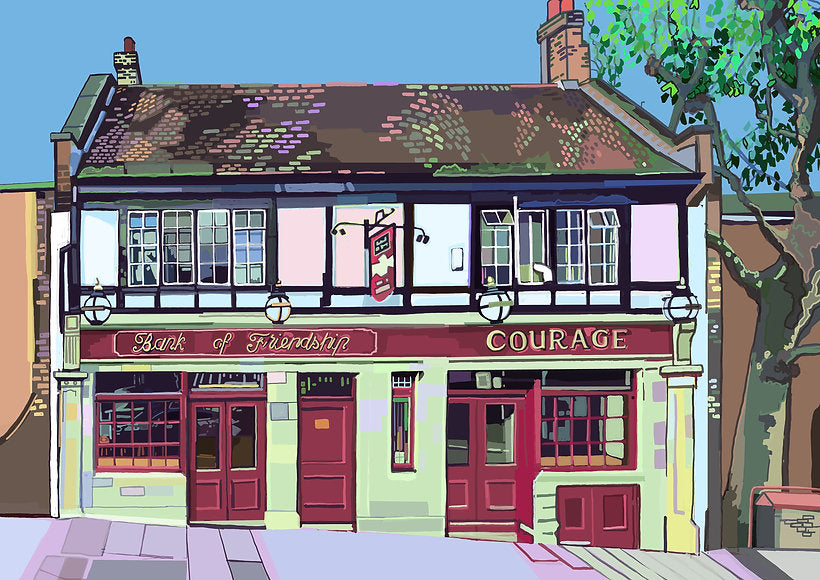 Print of the Bank of Friendship Arsenal Pub, London