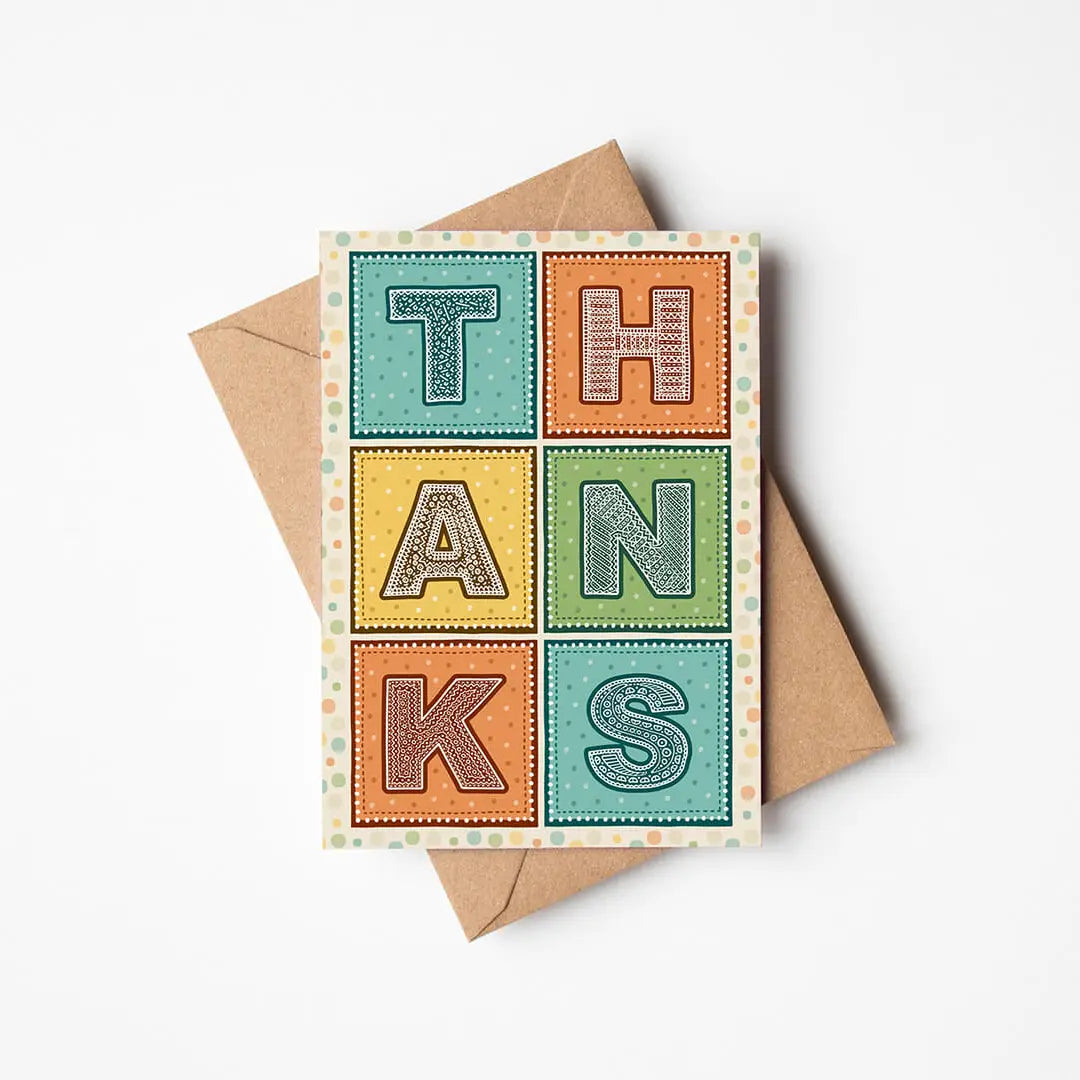 Typographic Thank You Card