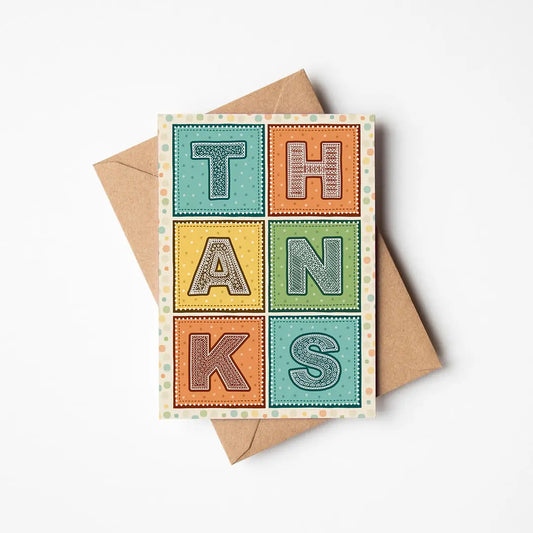 Typographic Thank You Card