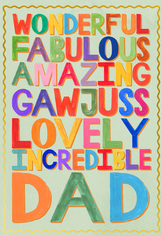 Wonderful Fabulous Dad Greetings Card