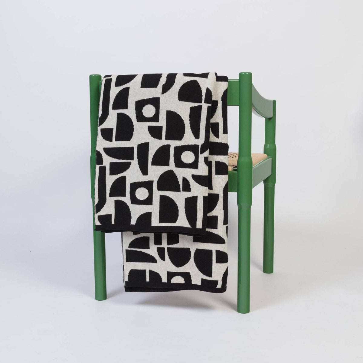 Cotton Knit Throw Blanket: Bruten Mini Mono