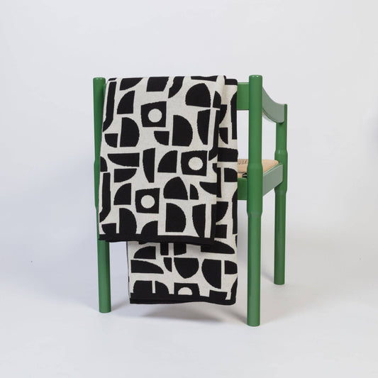 Cotton Knit Throw Blanket: Bruten Mini Mono