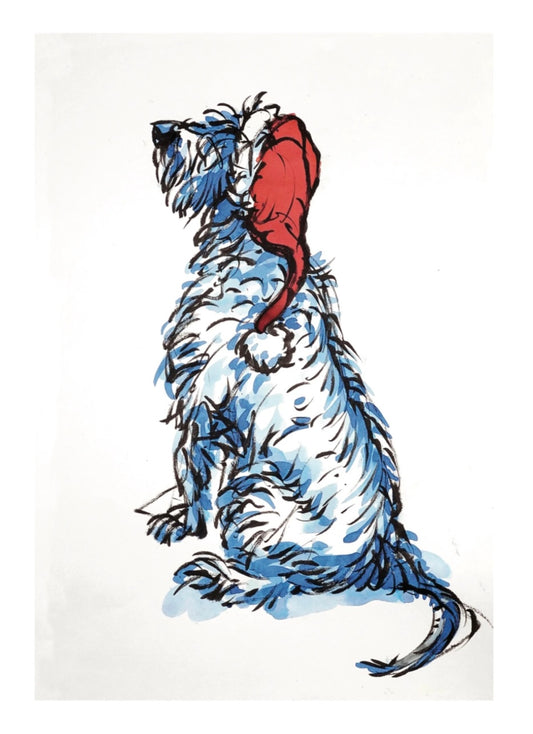 Christmas Service Dog Greetings Card