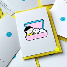 Riso Printed Greetings Card