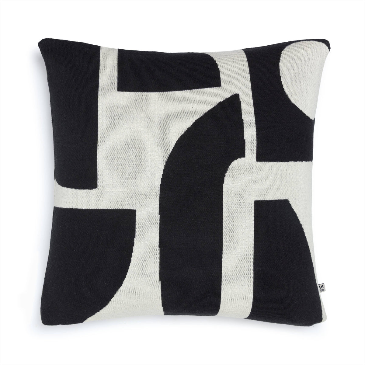 Cotton Knit Throw Pillow Cushion Cover - Bruten Mono
