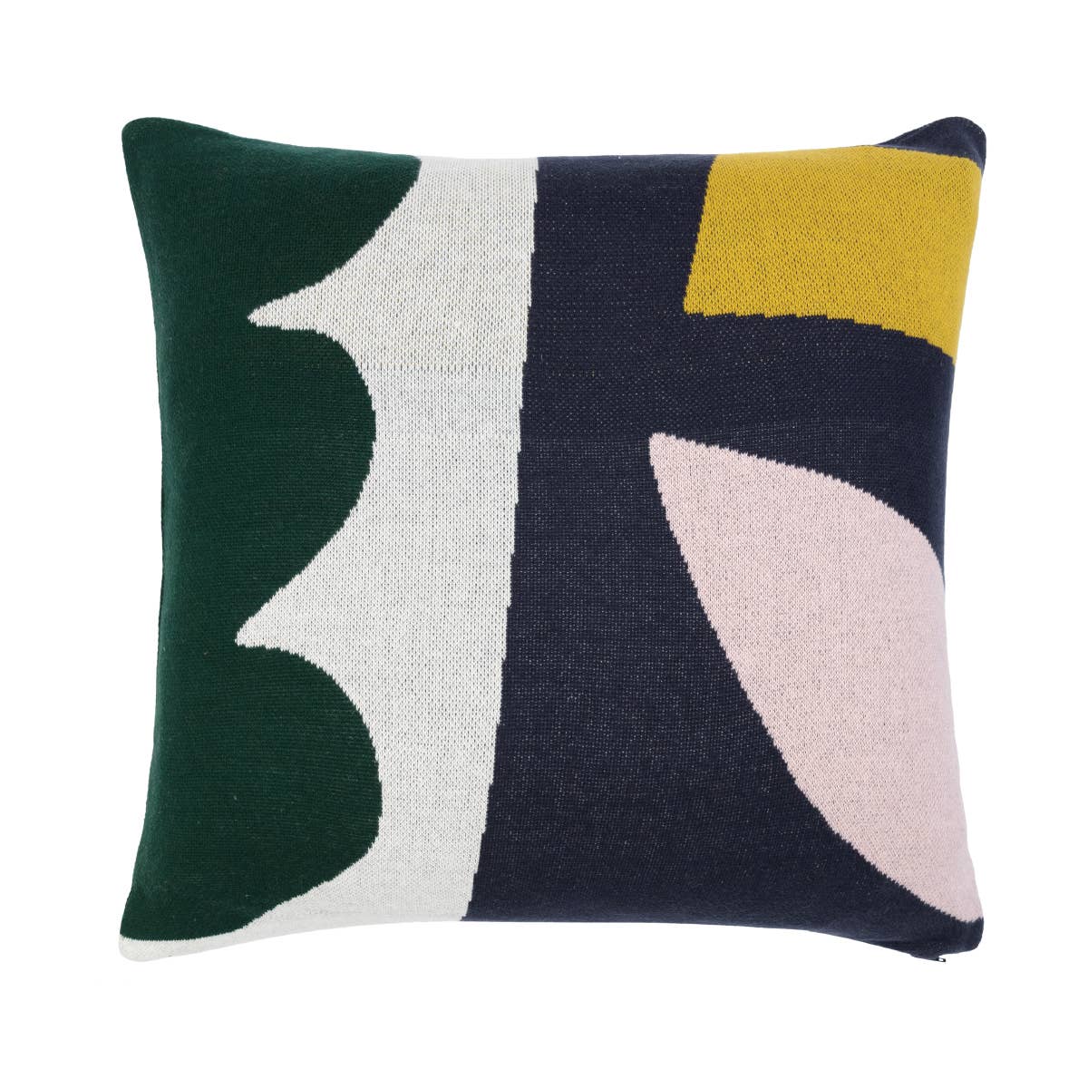 Cotton Knit Throw Pillow/Cushion Cover - Orbi Navy