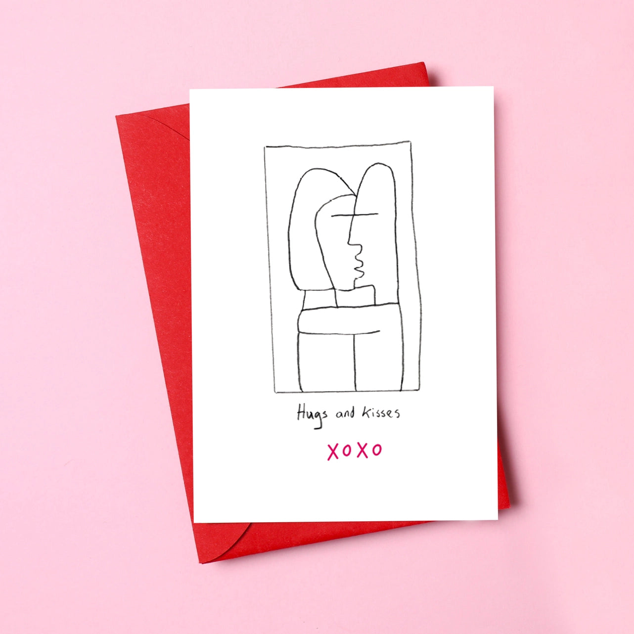 Hugs and Kisses Valentines Card