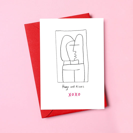 Hugs and Kisses Valentines Card