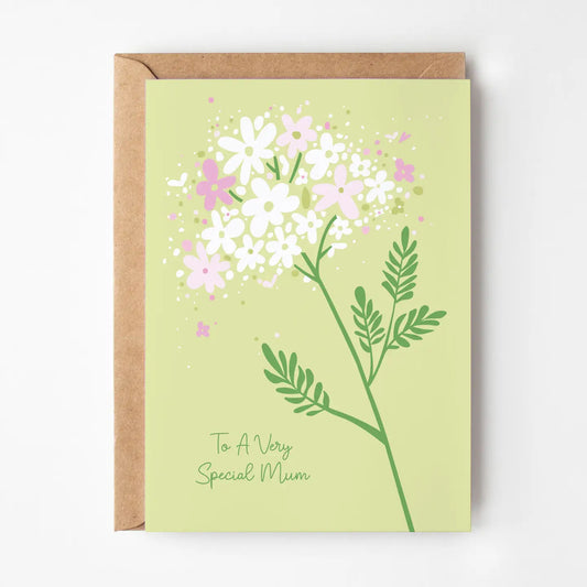 Very Special Mum Cow Parsley Card
