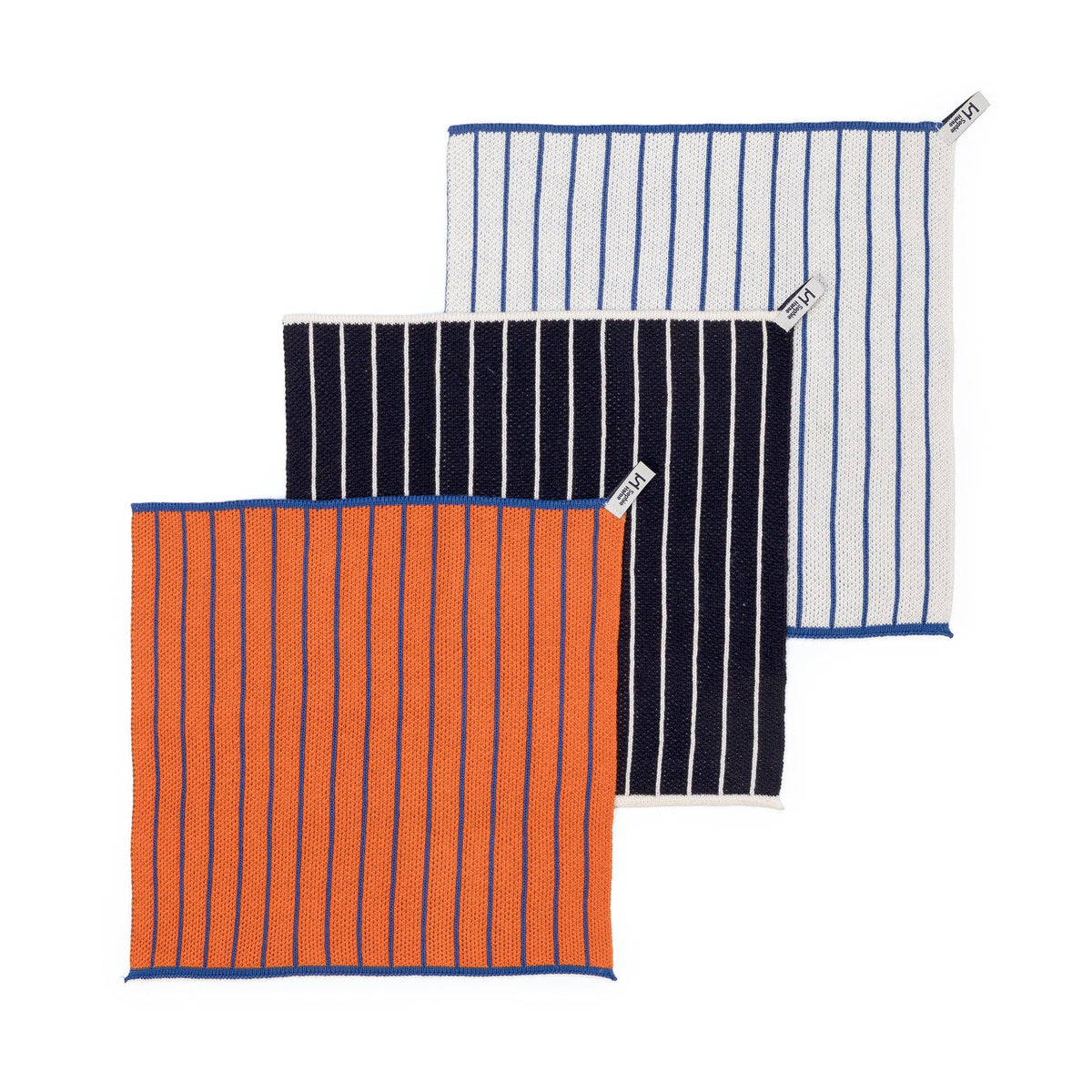 Reusable & Eco-Friendly Cotton Dishcloths: Striped Orange