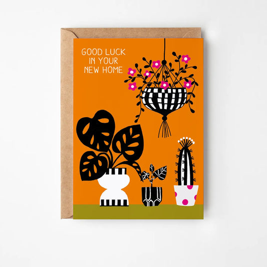 Good Luck New Home Plants Card