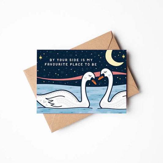 By Your Side Swan Card